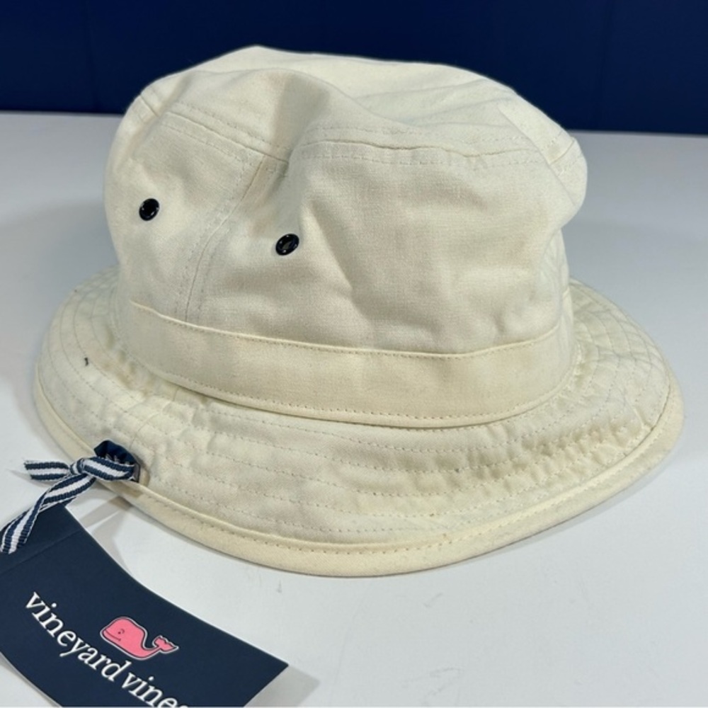 Vineyard Vines Terry Reversible Blue Palm Tree Bucket Hat Men's Size M/L NWT - Picture 2 of 4